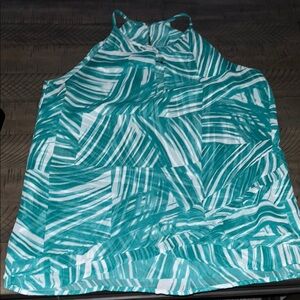 Banana Republic Teal and White Tank Top